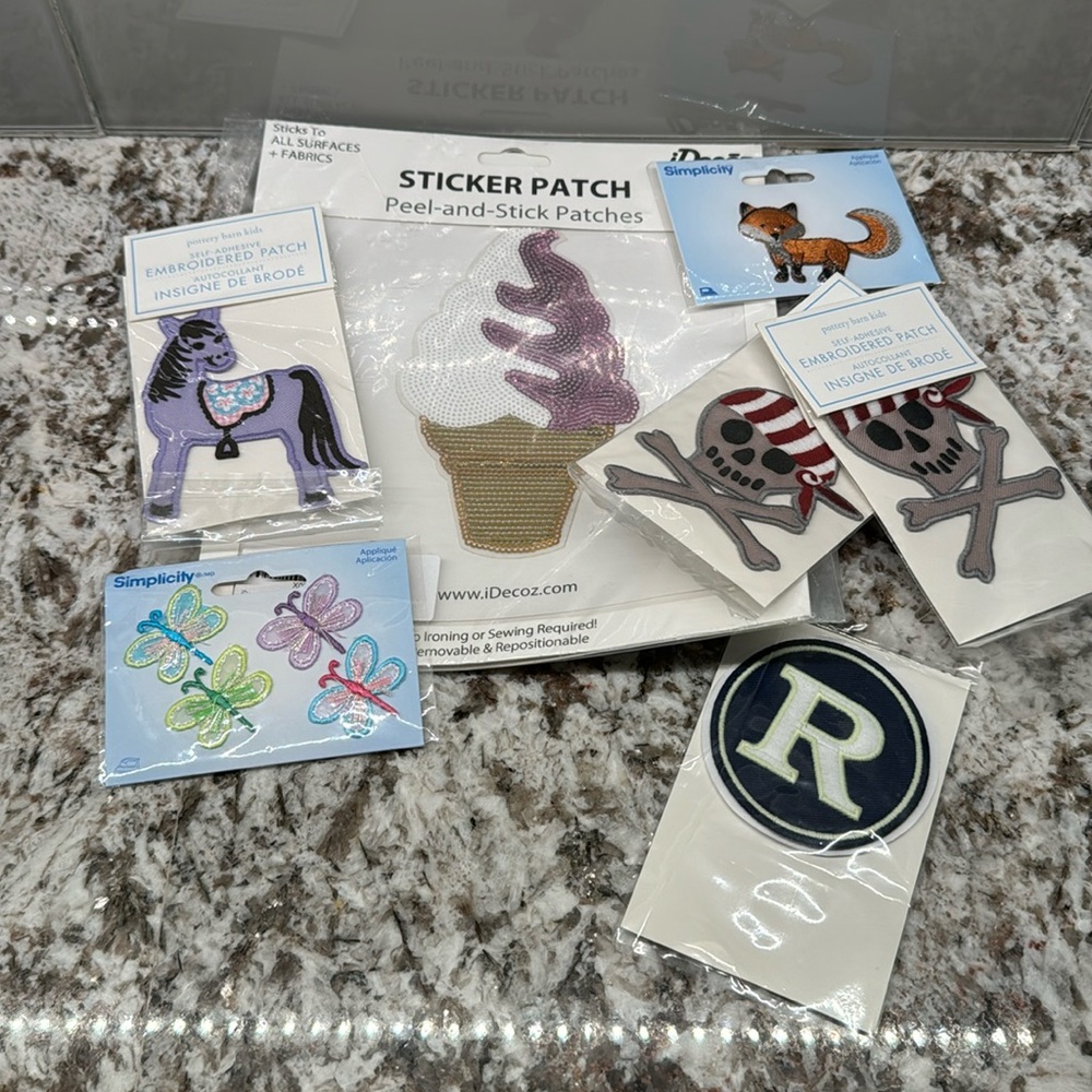 NEW Self-adhesive multiple embroidered patches